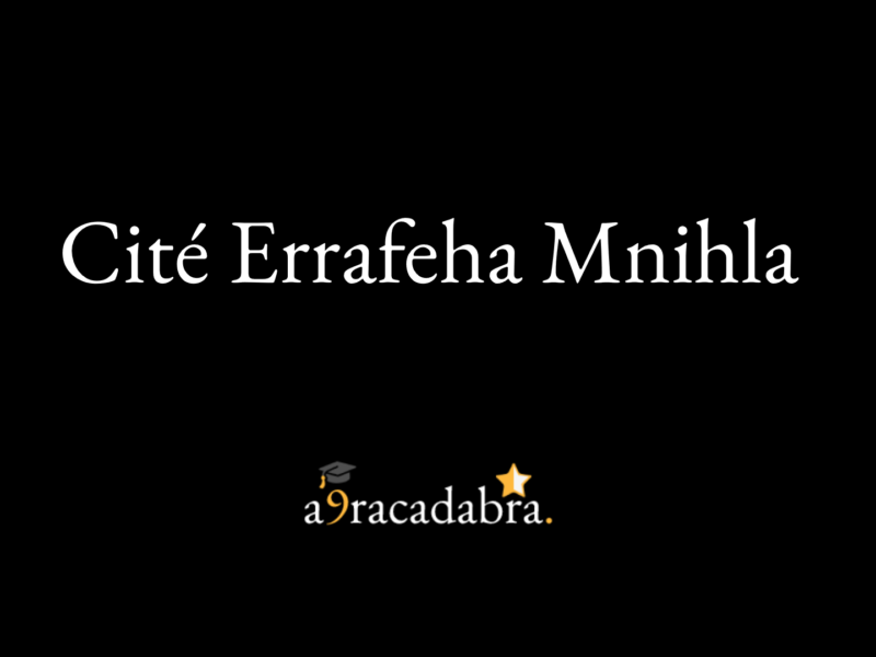 École Primaire Cité Errafeha Mnihla-حي الرفاهة