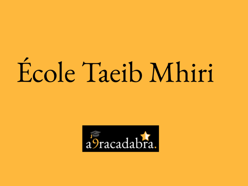 École Primaire Taeib Mhiri-الطيب المهيري