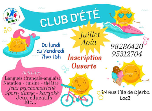 Club d’Été La Petite Enfance new Lac